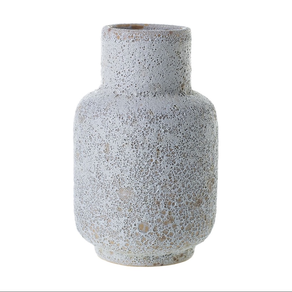 NWOT Textured Vase Mid Century Inspired - Stone Washed Blue